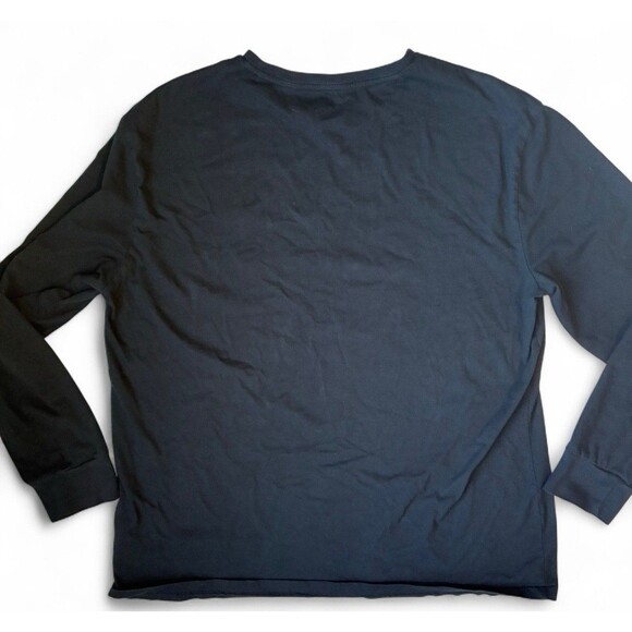 Polo Ralph Lauren Long Sleeve Crew Neck Men Large Black Shirt Minimalist Classic - Picture 4 of 10